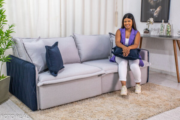 Sofá Retrátil Reclinável e Sofá Cama 2.20m Blog Linho Azul 02 Innove