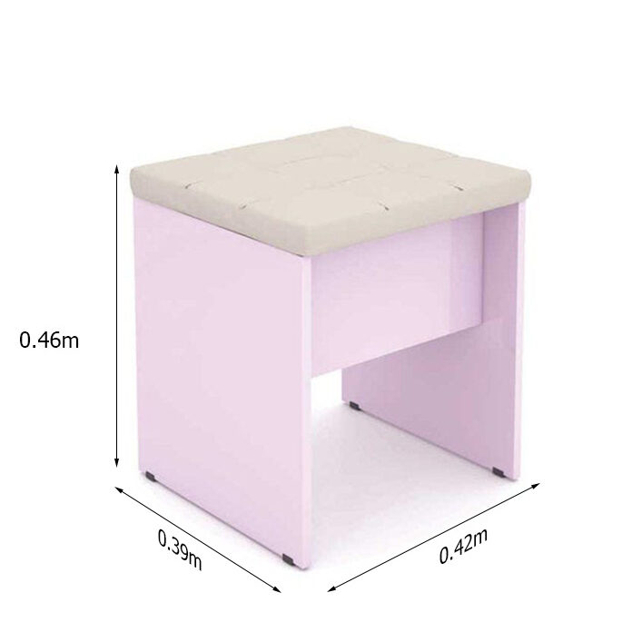 Banqueta Para Maquiagem Anita Rosa - Imagem 3