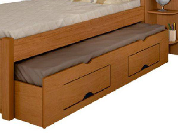 Cama Auxiliar de Solteiro com 2 Gavetas Carvalho D doro