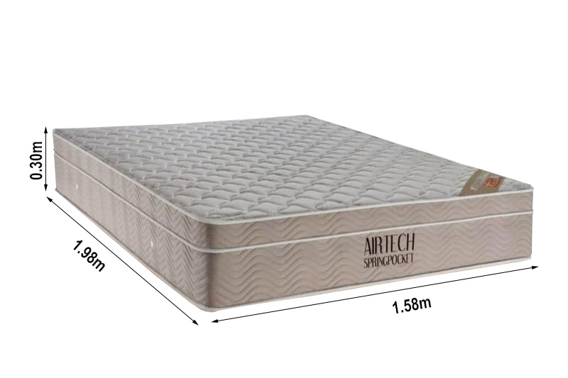 Colchão Queen Airtech Springpocket Molas Ensacadas 158×198 Ortobom - Imagem 2