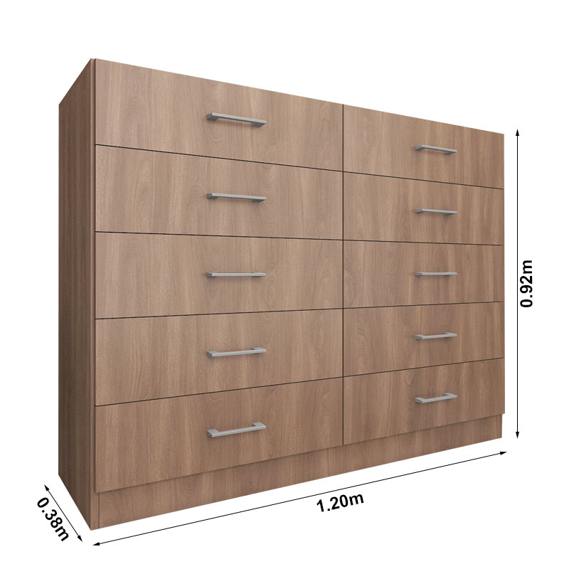 Cômoda 10 Gavetas Caribe Manchester – CO802- Fellicci - Imagem 2