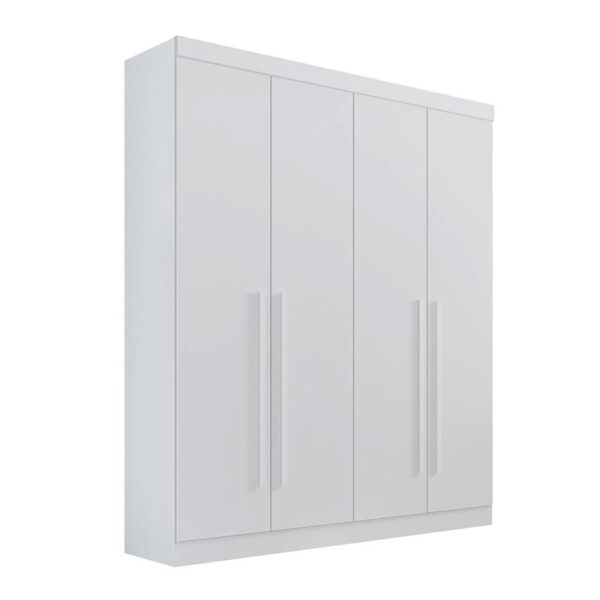 Alternative view of Roupeiro Da Vinci Plus 4 Portas 3 Gavetas Branco 100% MDF Larg. 1.85m D Doro