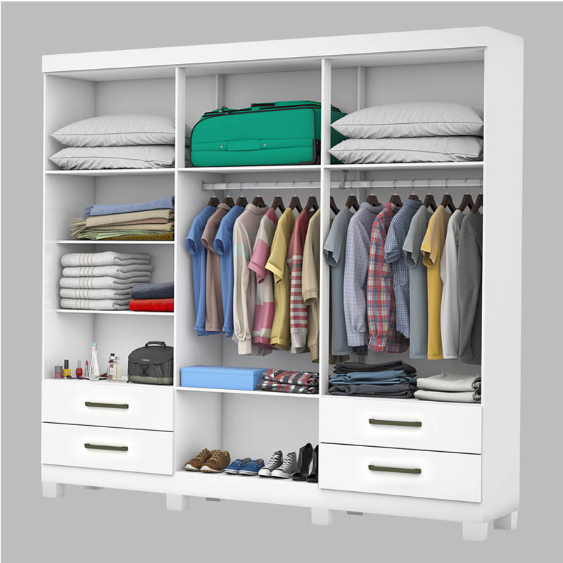 Roupeiro Hércules 06 Portas 04 Gavetas Branco Carioca - Imagem 2