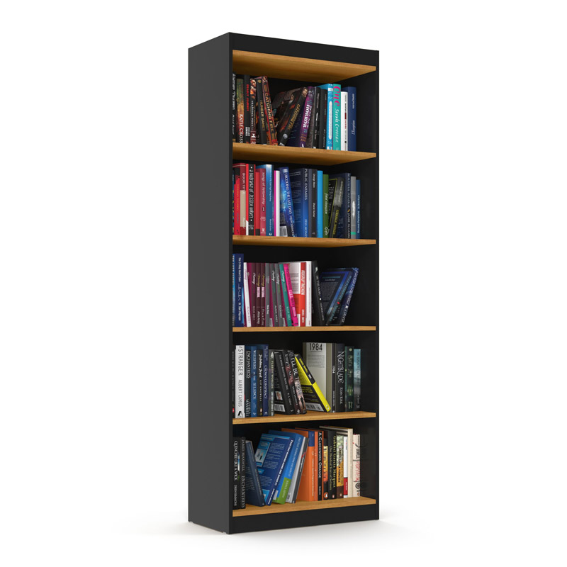 Livreiro Encanto Larg. 0.63m Preto/Cinamomo - Imagem 2