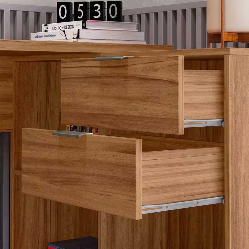 Mesa Office NT 2060 Com 2 Gavetas Freijó Notável - Imagem 7