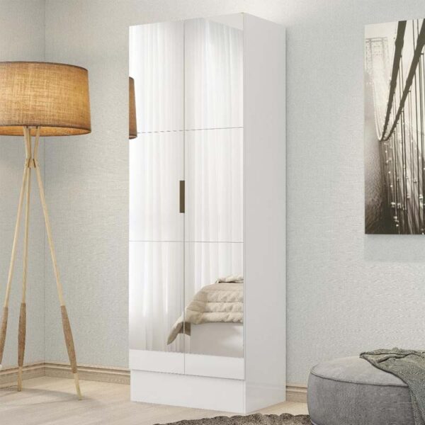 Multiuso Sapateira Maricá Premium 2 Portas C/Espelho Larg. 0.54m Branco