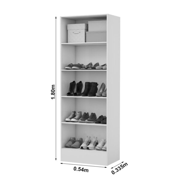 Alternative view of Multiuso Sapateira Maricá Premium 2 Portas C/Espelho Larg. 0.54m Branco