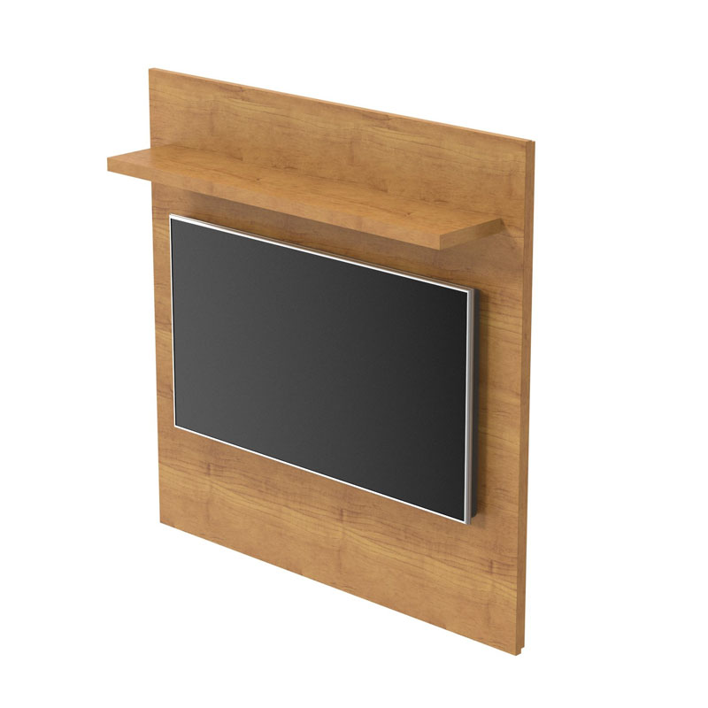 Rack +Painel Yan Larg. 0.90m Cinamomo/Off White Patrimar - Imagem 6