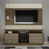 Rack Roma e Painel Turim para TV até 65 Polegadas Ypê/Off White Valdemóveis