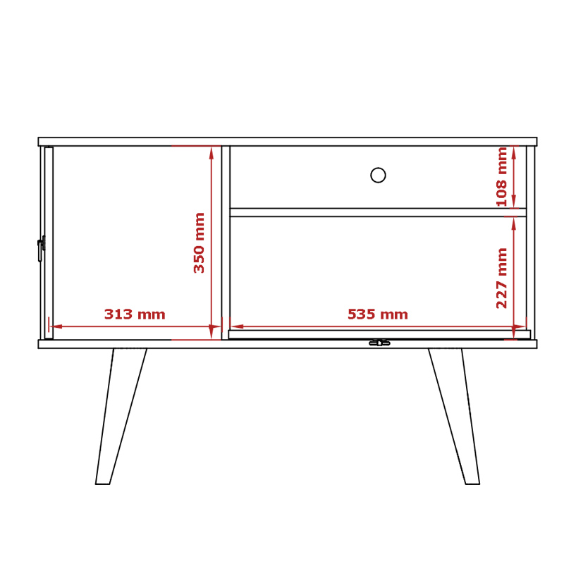 Rack +Painel Yan Larg. 0.90m Cinamomo/Off White Patrimar - Imagem 8