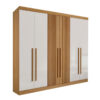 Roupeiro 6 Portas Da Vinci Plus 100% MDF Cinamomo/Off Ripado - D doro