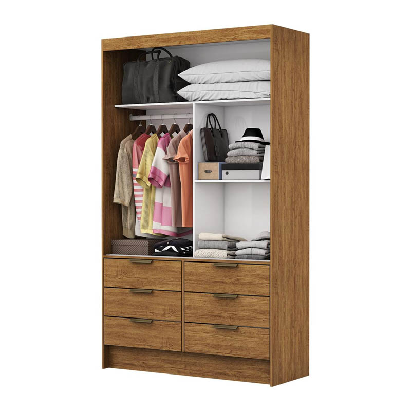 Roupeiro 2 portas Sevilha Larg. 1.08m Freijó Carioca - Imagem 2