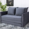 Sofá Cama Noronha larg. 1.57m Veludo Cinza 526