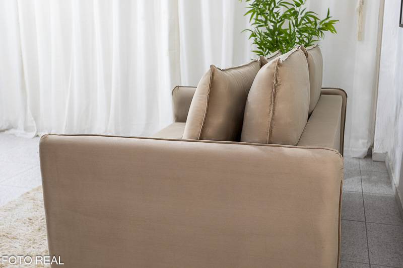 Sofá Cama Noronha larg. 1.57m Veludo Bege 563 - Imagem 6