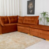 Sofá de Canto Vênus Veludo 3 em 1 Terracota 549