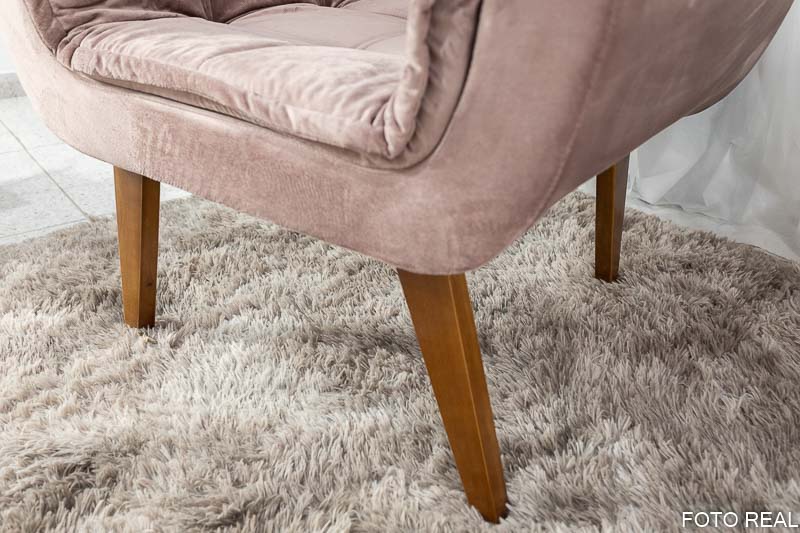 Poltrona Pérola Base Fixa Sued Rose - Imagem 4