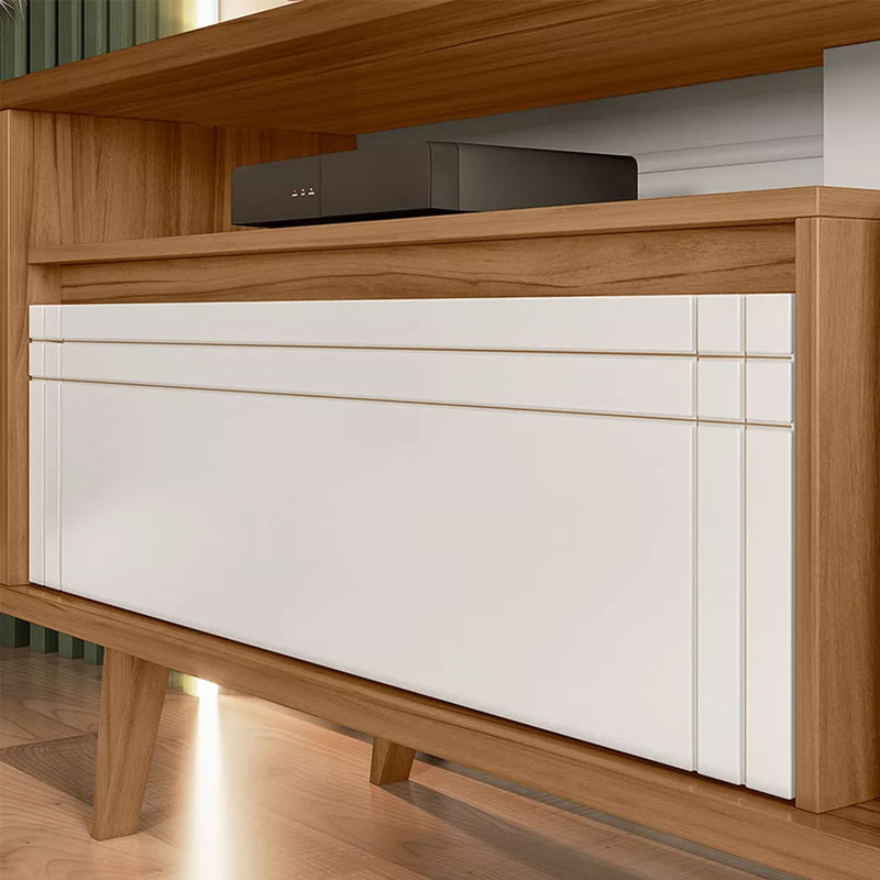 Rack Bancada NT 1315 Larg. 1.63m Freijó/Off White - Notável - Imagem 4