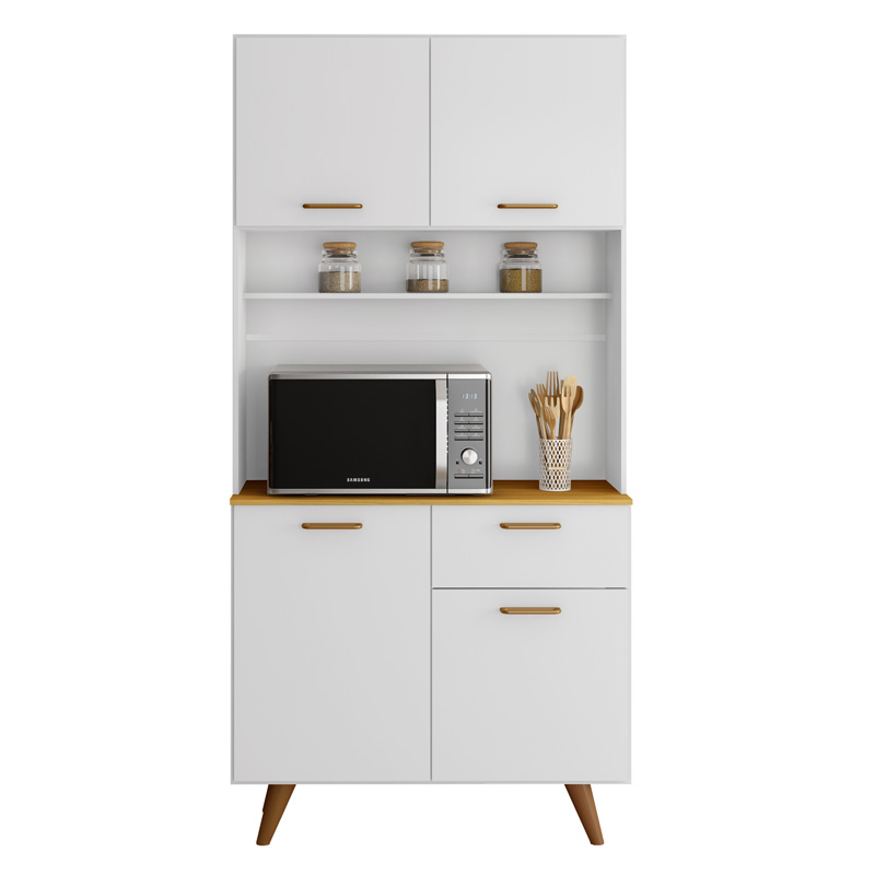 Kit Cozinha Izis 4 Portas 1 Gaveta Larg. 0.90m Branco Poliman - Imagem 3