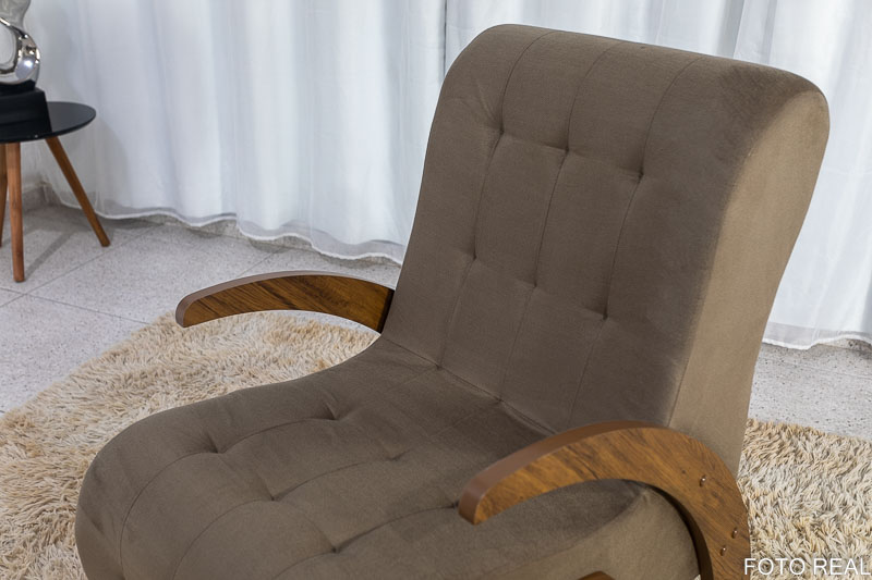 Poltrona Martha Imbuia Veludo Tabaco - Viero - Imagem 2