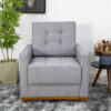 Poltrona Áustria Linho Cinza A59