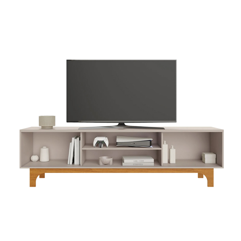 Rack Bancada Triunfo Ripado Larg. 2.00m Off/Cinamomo JCM - Imagem 2