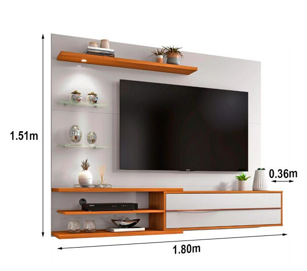 Painel NT 1115 TV até 60 Polegadas Off White/Frejó Notável - Imagem 2