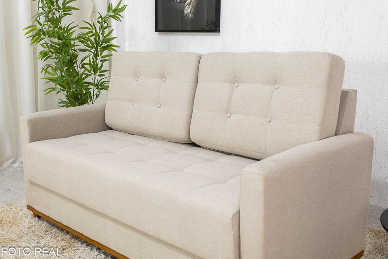 Sofá 3 lugares Living Áustria 1.70m Linho Bege A57 - Imagem 3