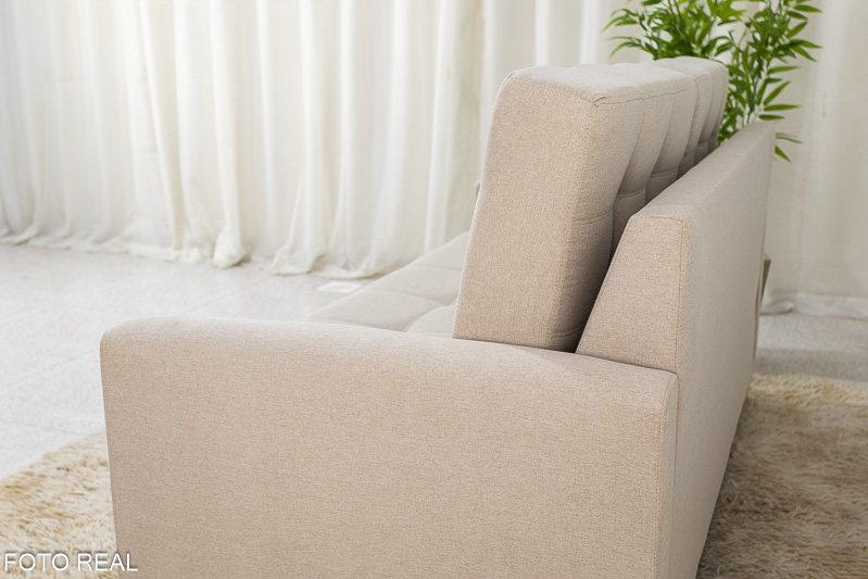 Sofá 3 lugares Living Áustria 1.70m Linho Bege A57 - Imagem 4