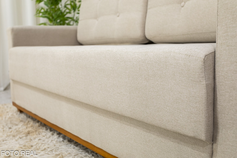 Sofá 3 lugares Living Áustria 1.70m Linho Bege A57 - Imagem 5