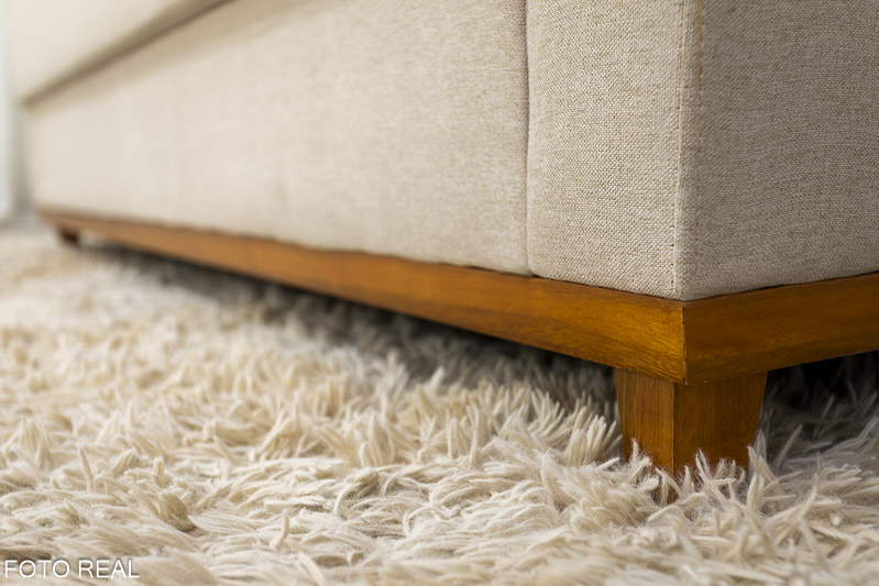 Sofá 3 lugares Living Áustria 1.70m Linho Bege A57 - Imagem 6