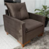 Poltrona Paris Veludo Marrom