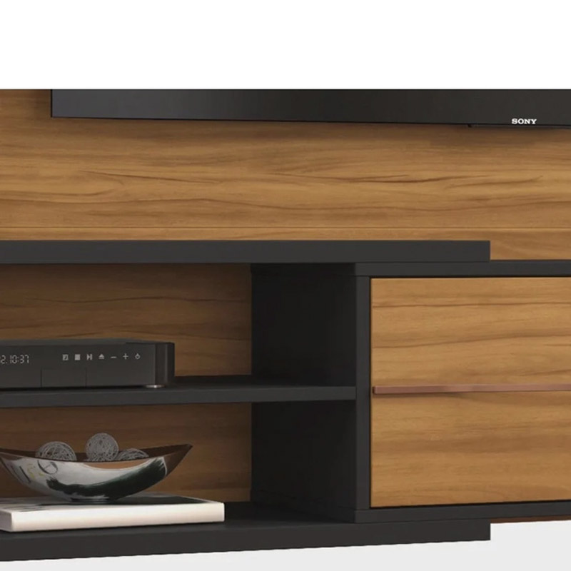 Painel NT 1115 TV até 60 Polegadas Freijó/Preto Notável - Imagem 3