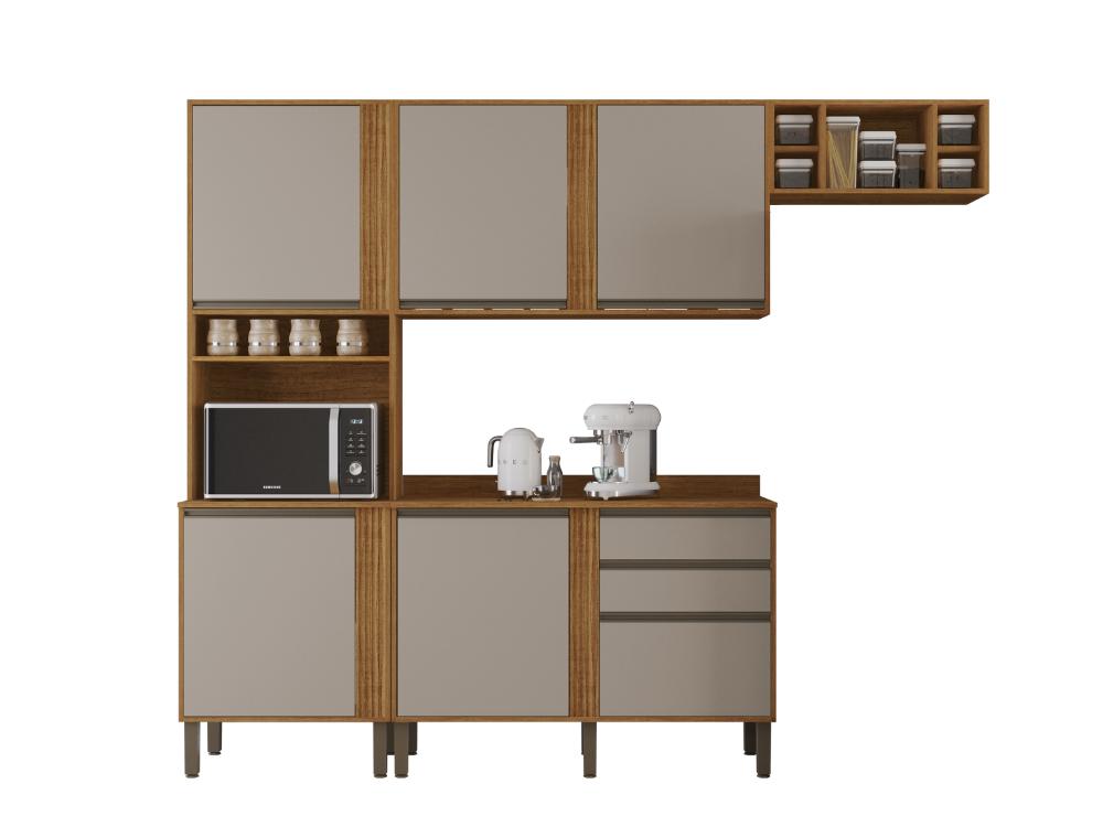 Cozinha Completa Pérola 4 Peças - Cinamomo/Off White - Imagem 3