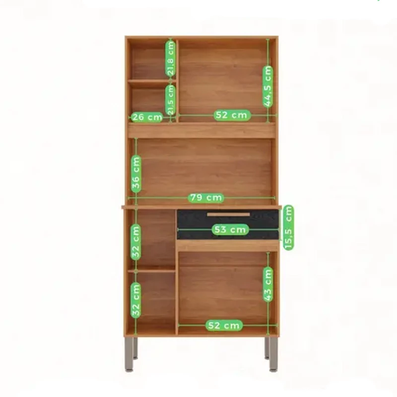 Kit Cozinha Lia Cinamomo/Preto Larg. 0.83m Sallêto - Imagem 2