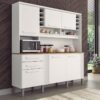 Armário de Cozinha Catar 6 Portas 2 Gavetas Larg. 2.00m Branco Sallêto