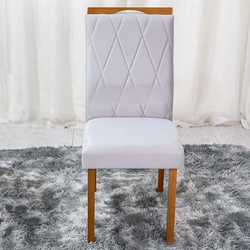 2 Cadeiras Lisboa Prata 514 Madeira Maciça Art Assento - Imagem 3