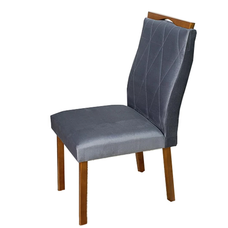 2 Cadeiras Lisboa Cinza 507 Madeira Maciça Art Assento - Imagem 4