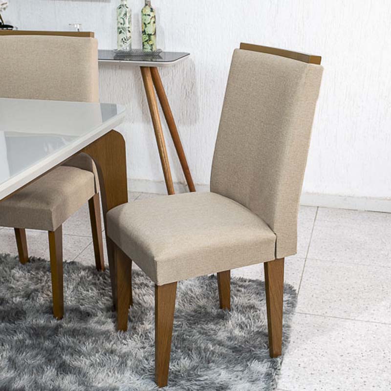 2 Cadeiras Lunara Linho Bege 07 Rufato - Imagem 2