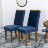 2 Cadeiras Lunara Veludo Azul Rufato