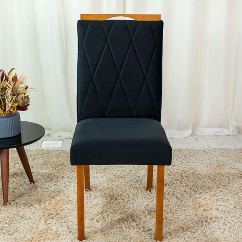 2 Cadeiras Lisboa Preto 504 Madeira Maciça Art Assento - Imagem 3