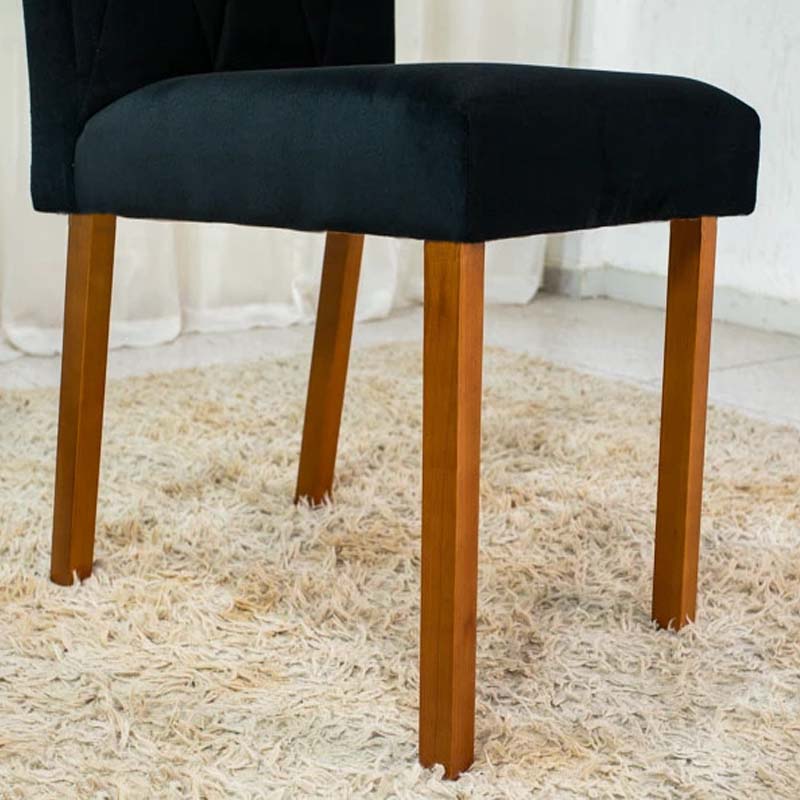 2 Cadeiras Lisboa Preto 504 Madeira Maciça Art Assento - Imagem 4