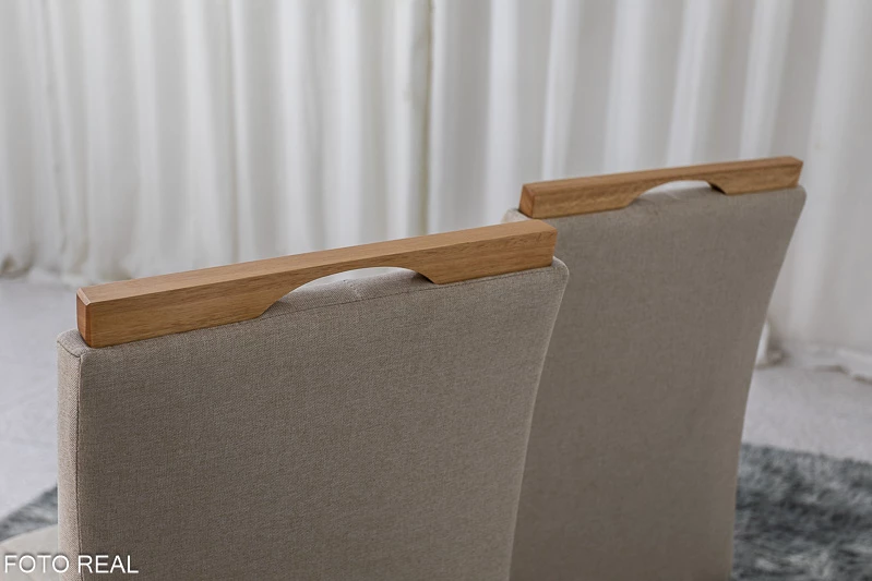 2 Cadeiras Gabi Linho Bege 200 Bom Lar - Imagem 3