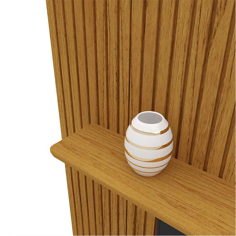 Painel Nobre Larg. 1.85m + Rack Requinte Larg. 1.72m C/LED Naturale/Off Gelius - Imagem 7