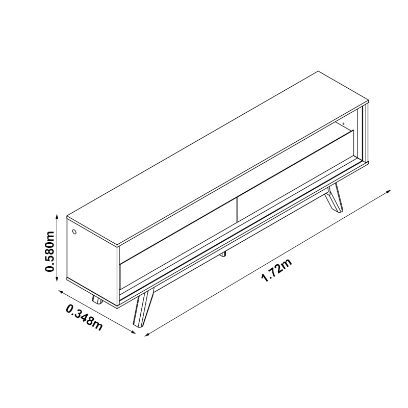 Painel Nobre Larg. 1.85m + Rack Requinte Larg. 1.72m C/LED Naturale/Off Gelius - Imagem 10