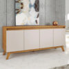 Buffet Filipe com 4 Portas larg. 1.56m Mel/Off White Viero