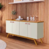 Buffet para Sala Atlanta III Larg. 1.64m Off White/Nature Tebarrot