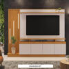 Home Ripado com LED Absoluto TV até 65 Polegadas Cinamomo/Off White JCM