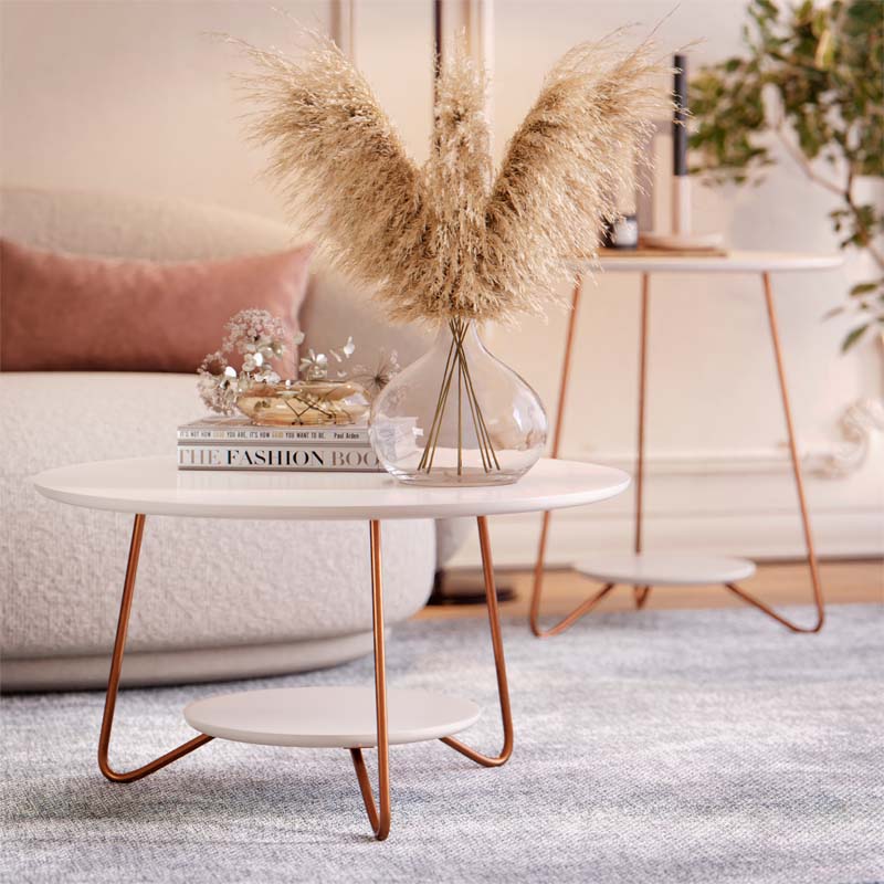 Jogo de Mesa Liz Off White EJ Moveis - Imagem 2