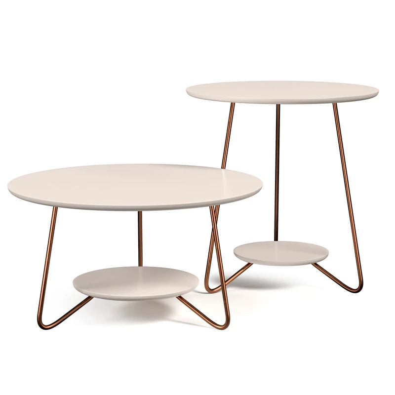 Jogo de Mesa Liz Off White EJ Moveis - Imagem 4