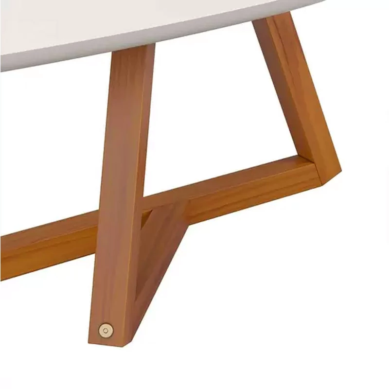 Mesa de Centro Classic Off White/Nature Tebarrot - Imagem 5